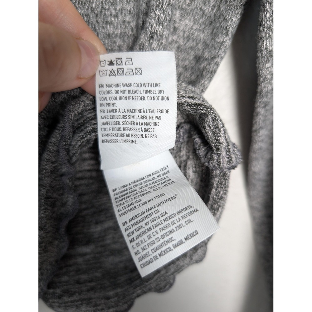American Eagle Outfitters Cardigan Womens S Gray Soft & Sexy Plush Cropped - Picture 6 of 9